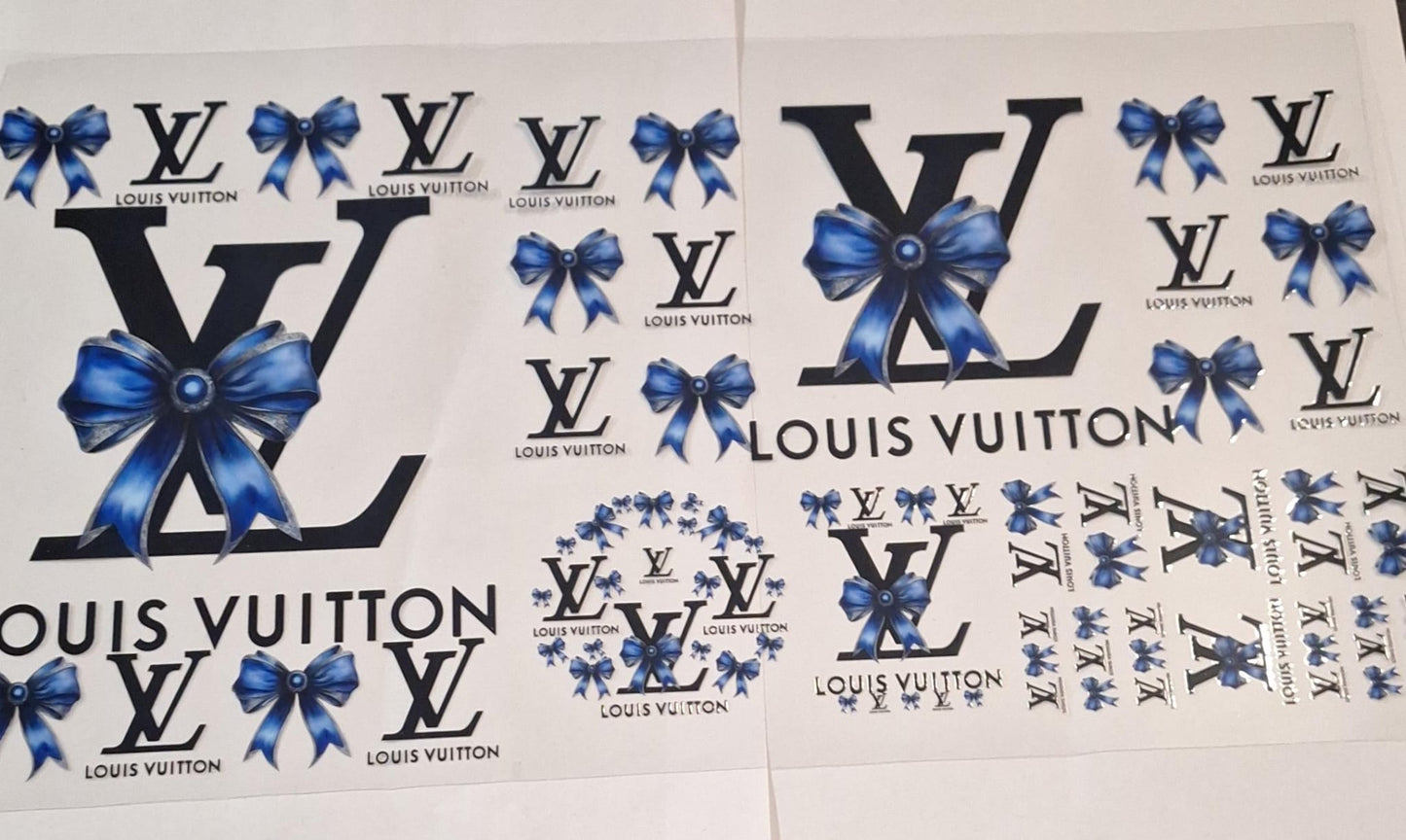 L blue bow 6 in 1 uvdtf set