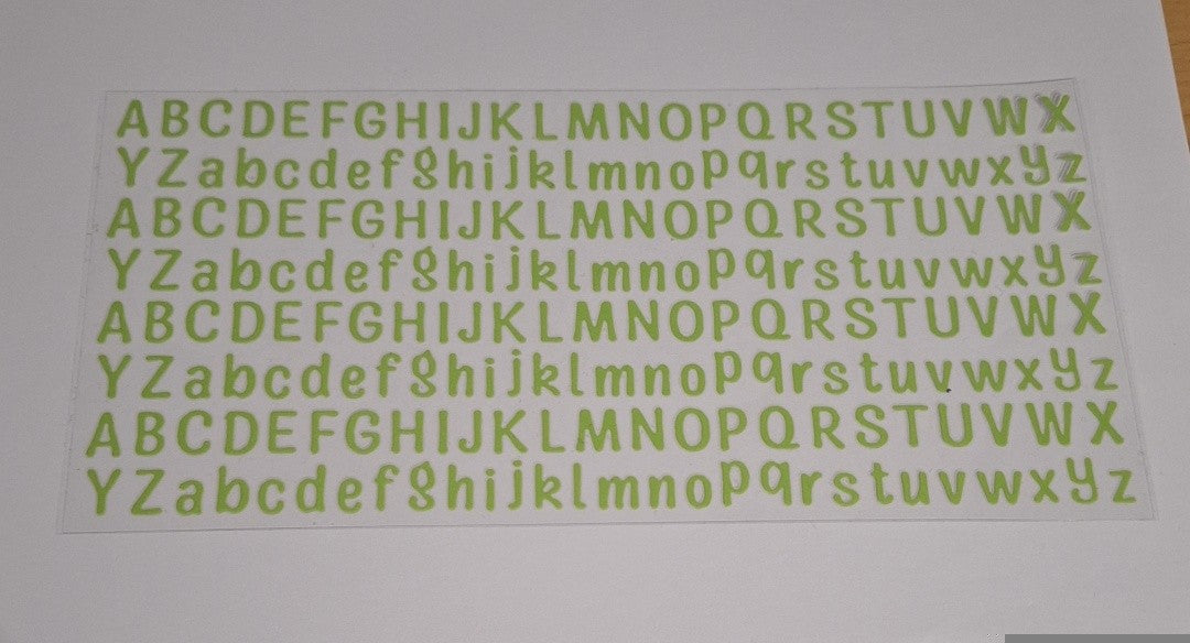 Lime green letters 16oz libbey cup wrap