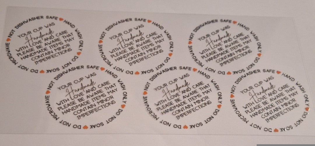 Your cup was handmade (orange) decals 16oz libbey cup wrap