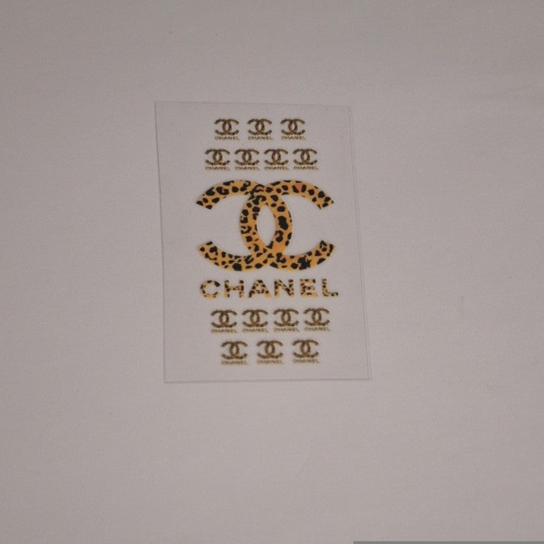 C leopard print Motel keychain Decals