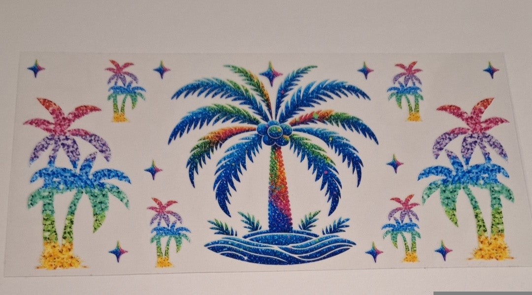 Palm trees 16oz libbey cup wrap