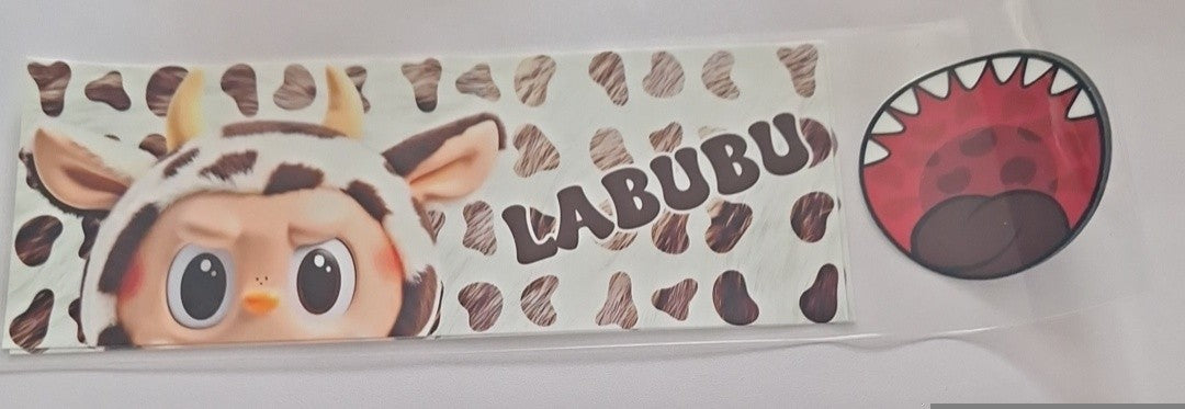 Labubu highland cow 11oz Mug wrap & bottom