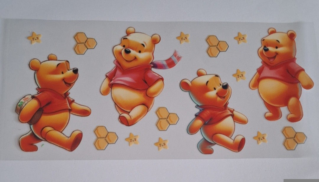 Pooh bear 16oz libbey cup wrap
