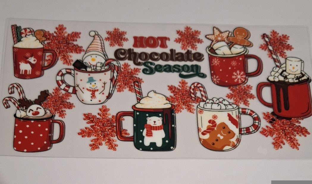 Hot chocolate season 16oz libbey cup wrap