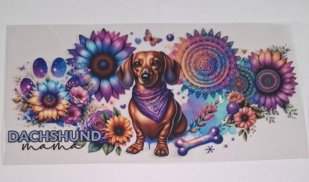Dachshund mama 16oz libbey cup wrap