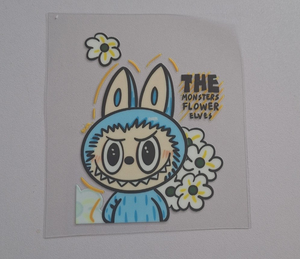Labubu blue Uvdtf decals