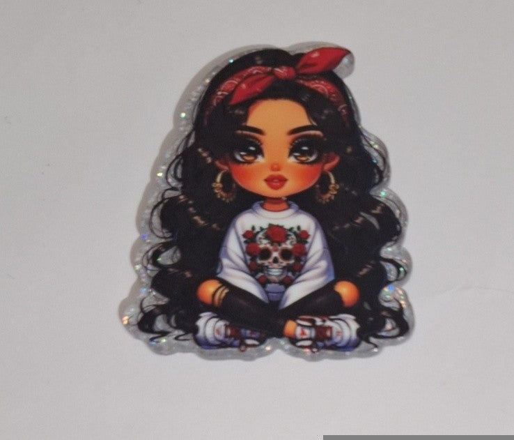 Girl with rose jumper Acrylic planars
