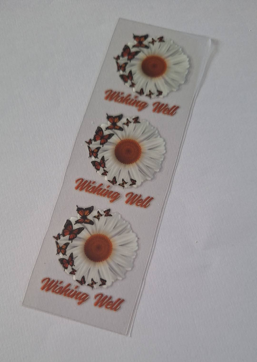 Wishing Well Flower & Butterflies Pen/bookmark wrap