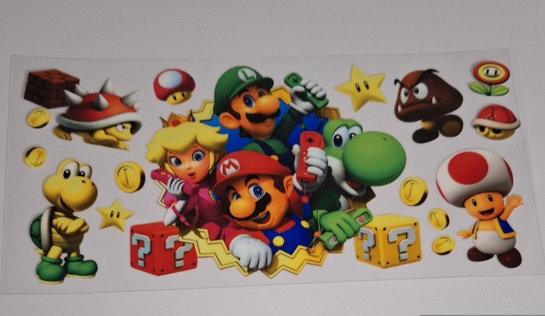 Super mario 16oz libbey cup wrap