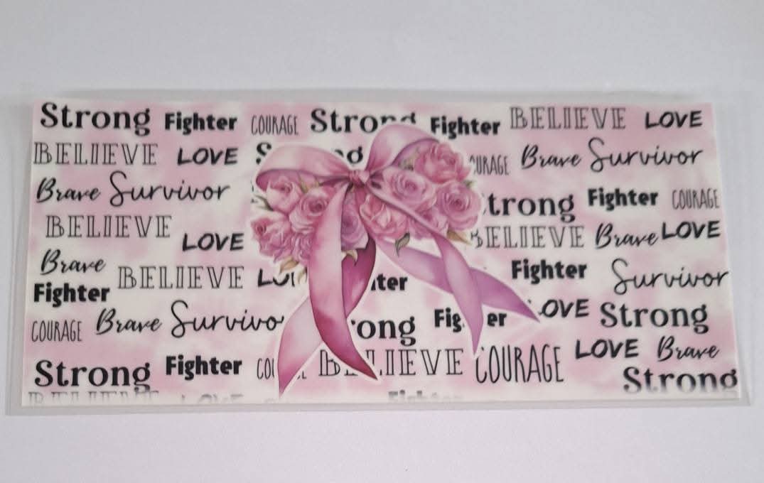 Strong believe survivor 16oz libbey cup wrap