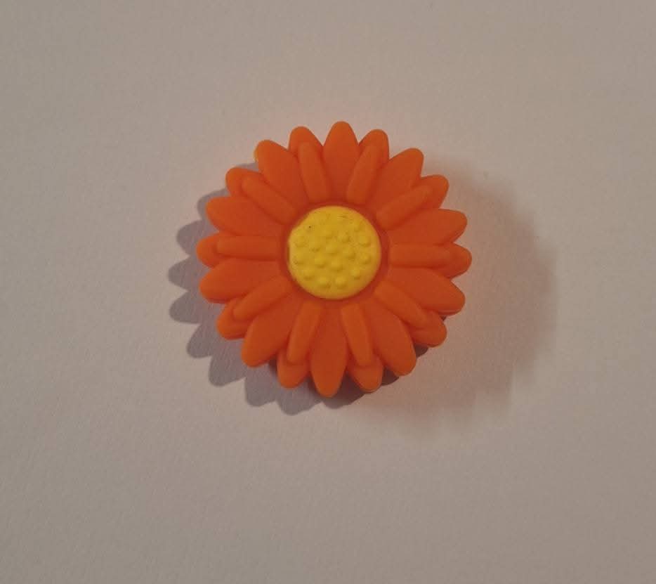 Orange Flower Focal Bead