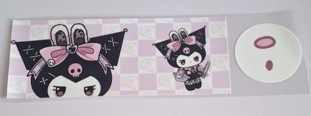 Kuromi 11oz Mug wrap & bottom