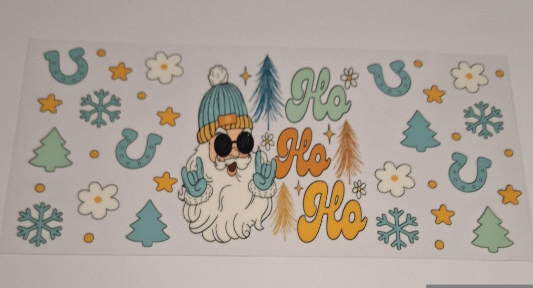 Santa ho ho ho 16oz libbey cup wrap