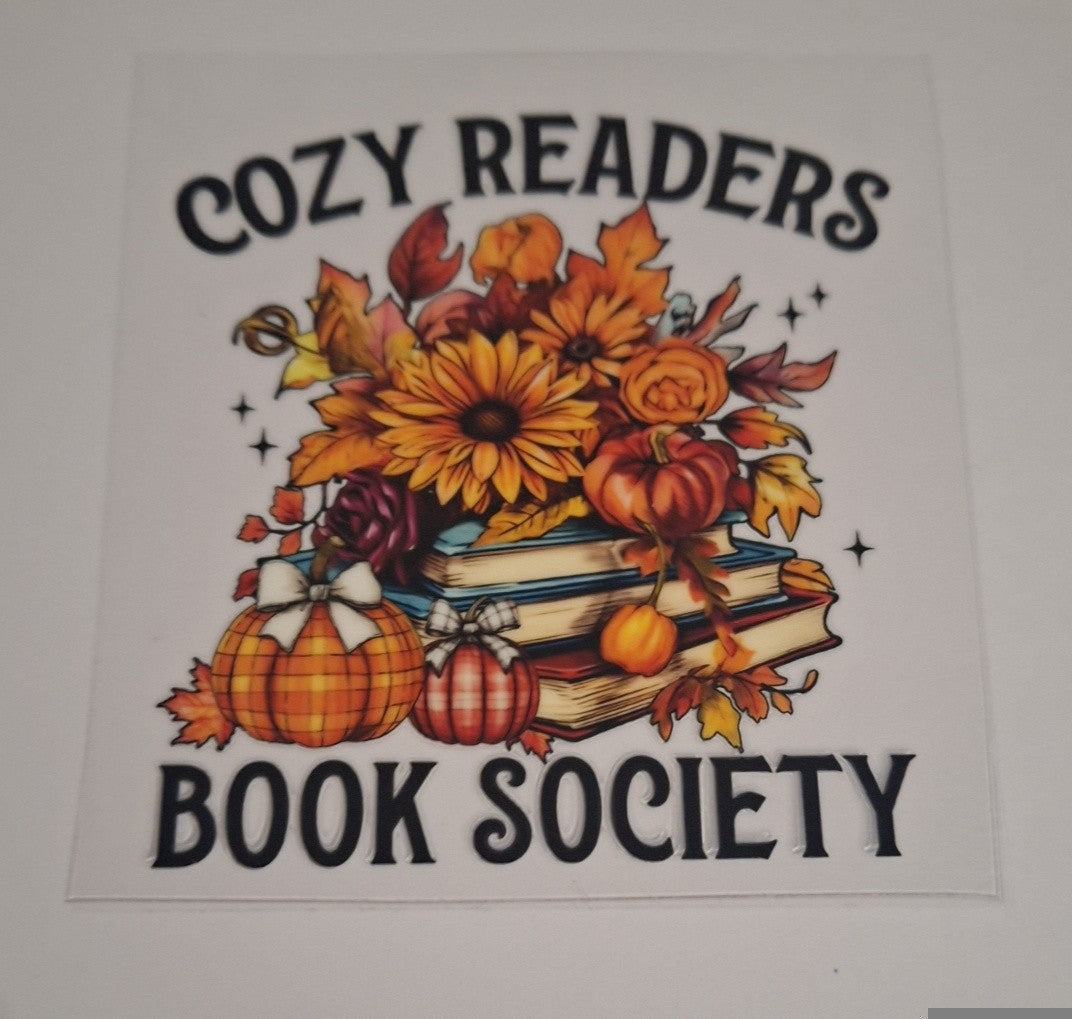 Cozy readers book society Uvdtf pocket Size Decals