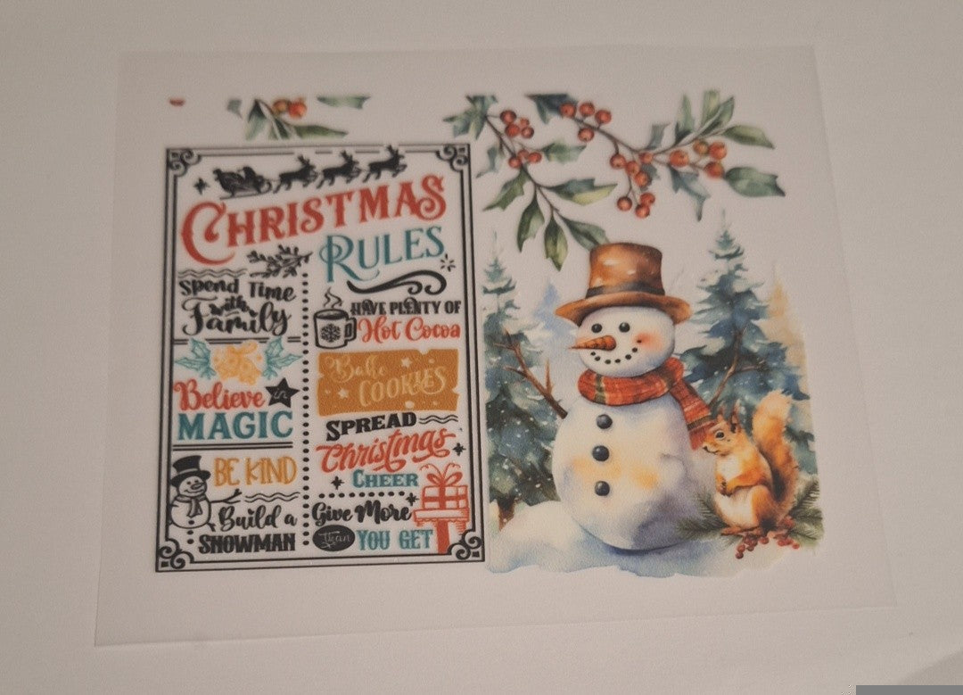 Christmas rules Pocket size heat transfers