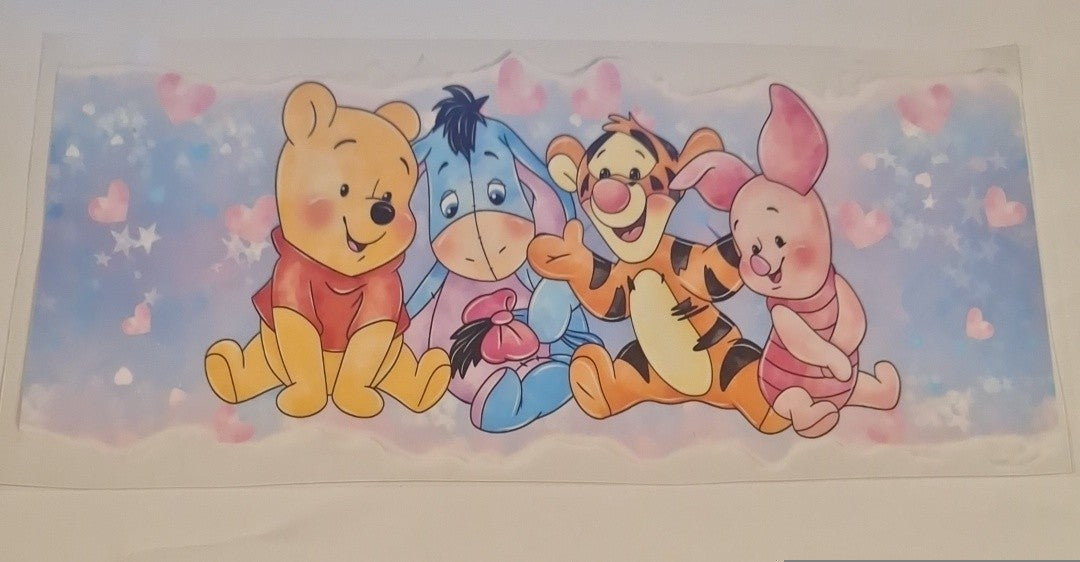 Pooh bear & friends 16oz libbey cup wrap