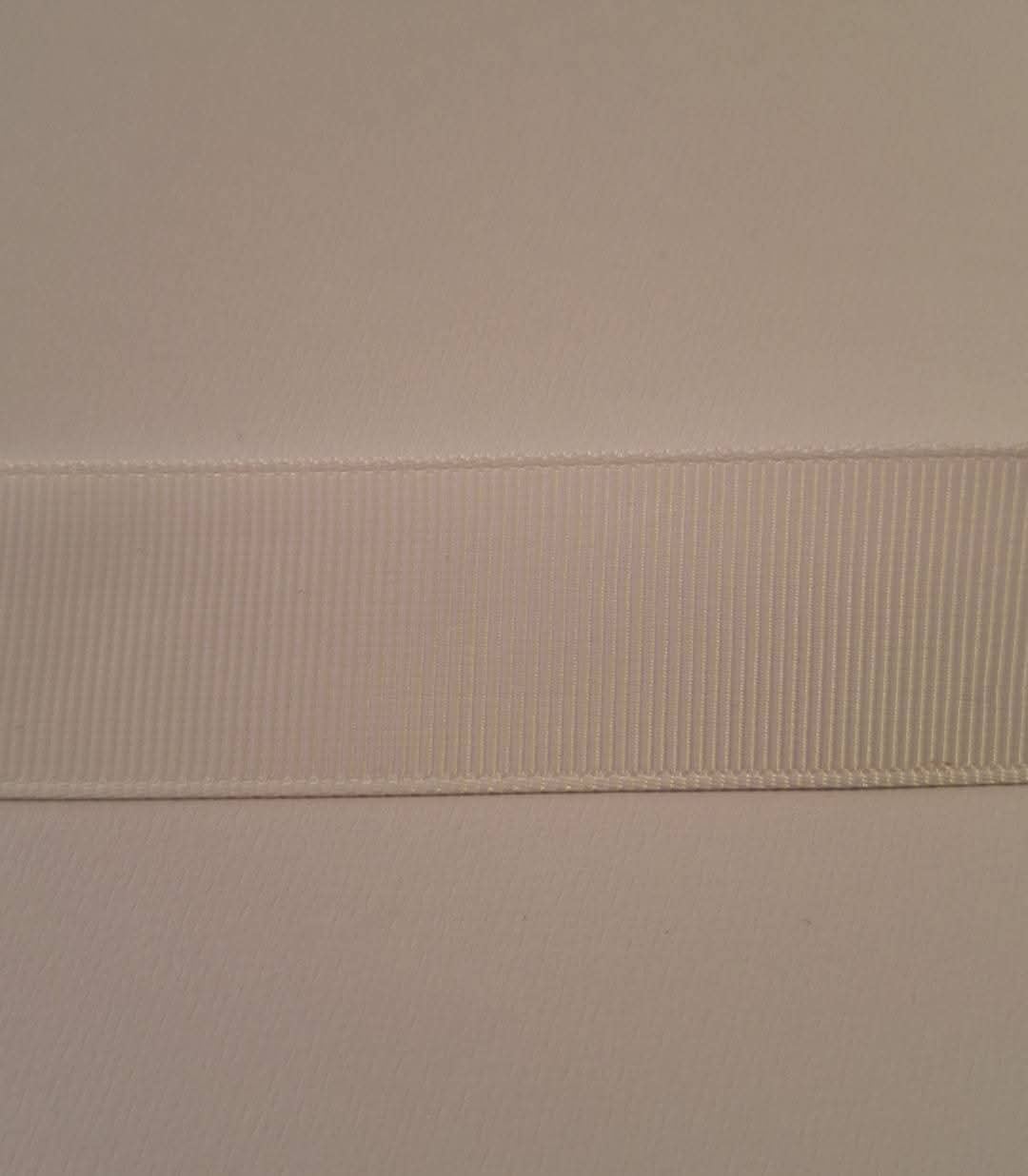 White Grosgrain Ribbon 25mm