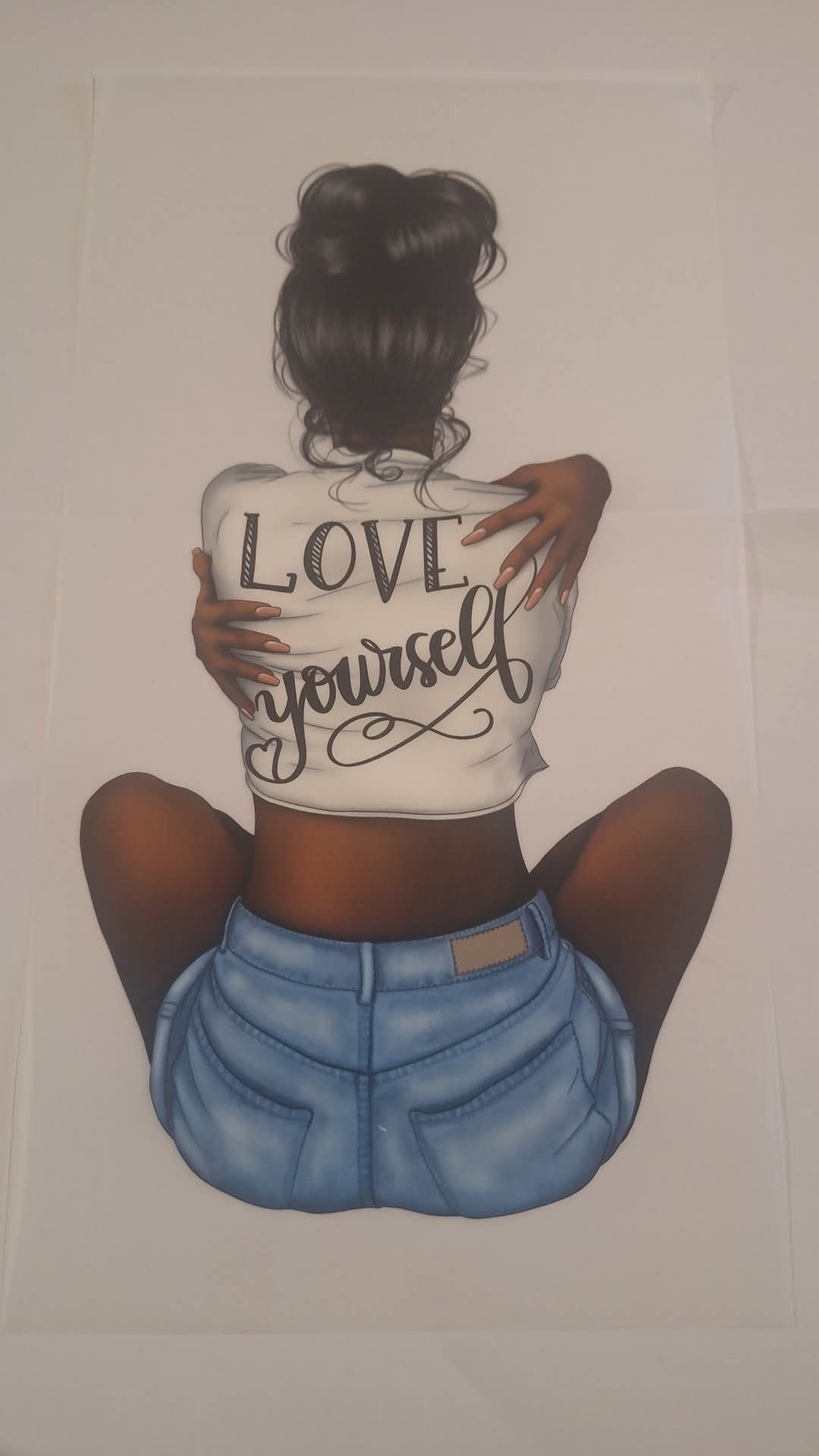 Love yourself dtf medium Heat transfer
