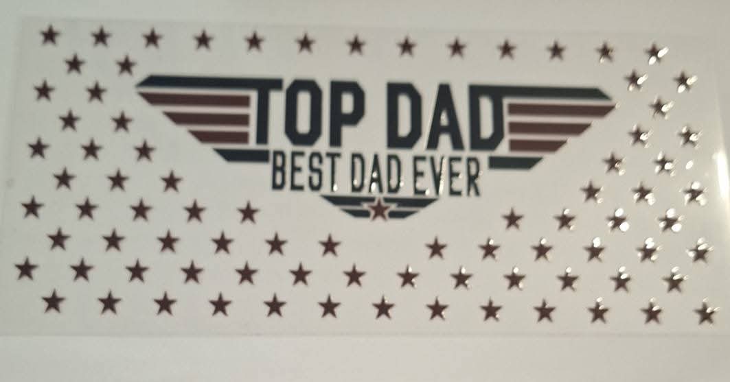 Top dad best dad ever 16oz libbey cup wrap