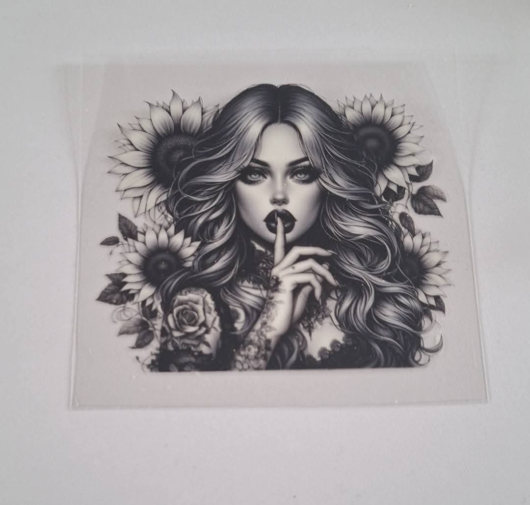 Sshh tattoo lady uvdtf decal