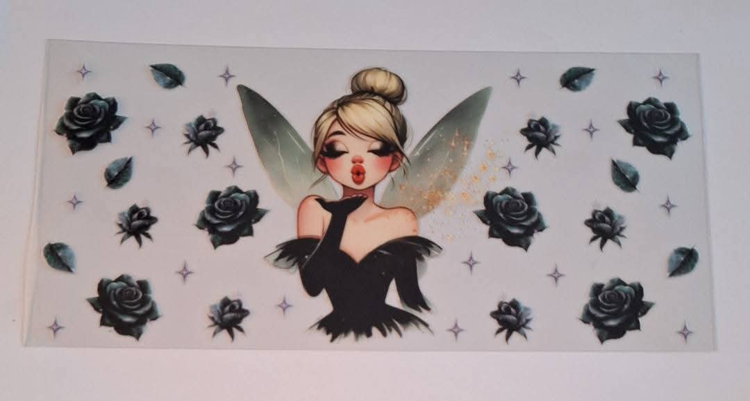Black Fairy 16oz libbey cup wrap