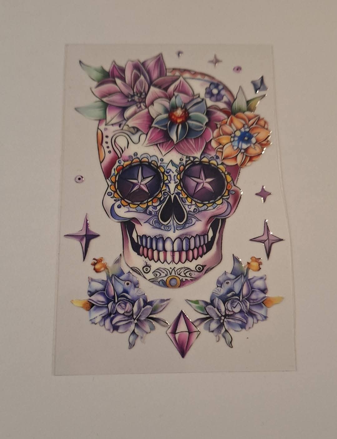 Skeleton floral 3 uvdtf decal