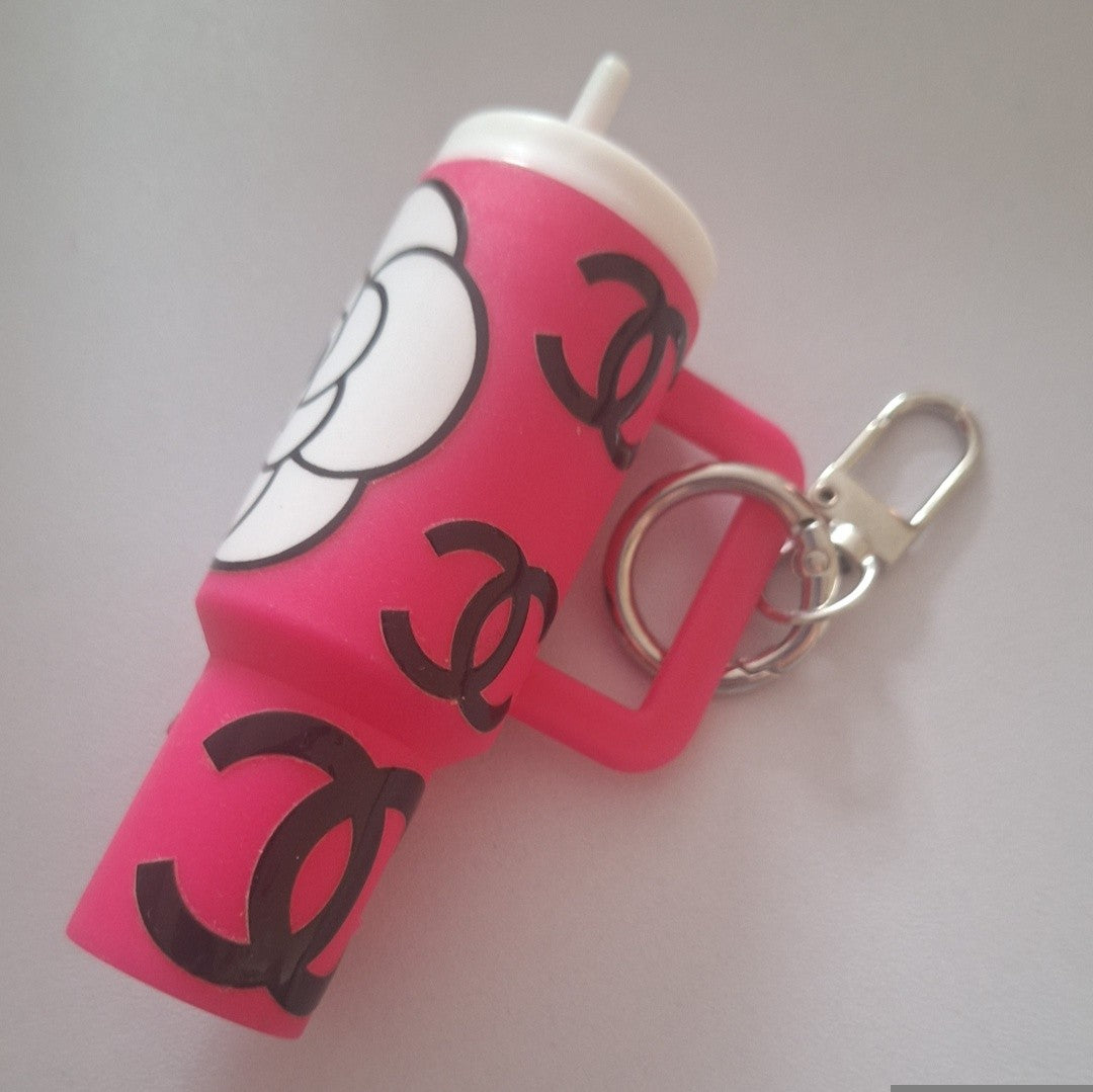 C pink Premade tumbler keychains