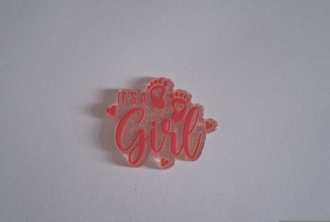 Its a girl Acrylic flatback