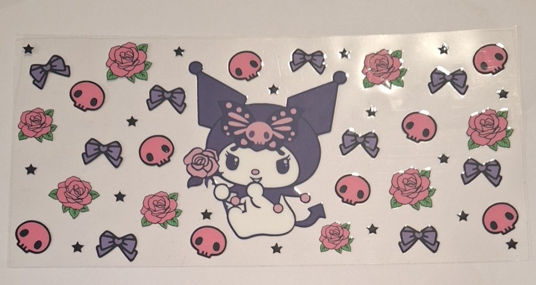Kuromi Roses Double Sided 16oz Libbey Cup Wrap