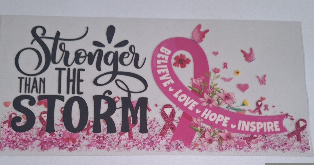 Stronger than the storm 16oz libbey cup wrap