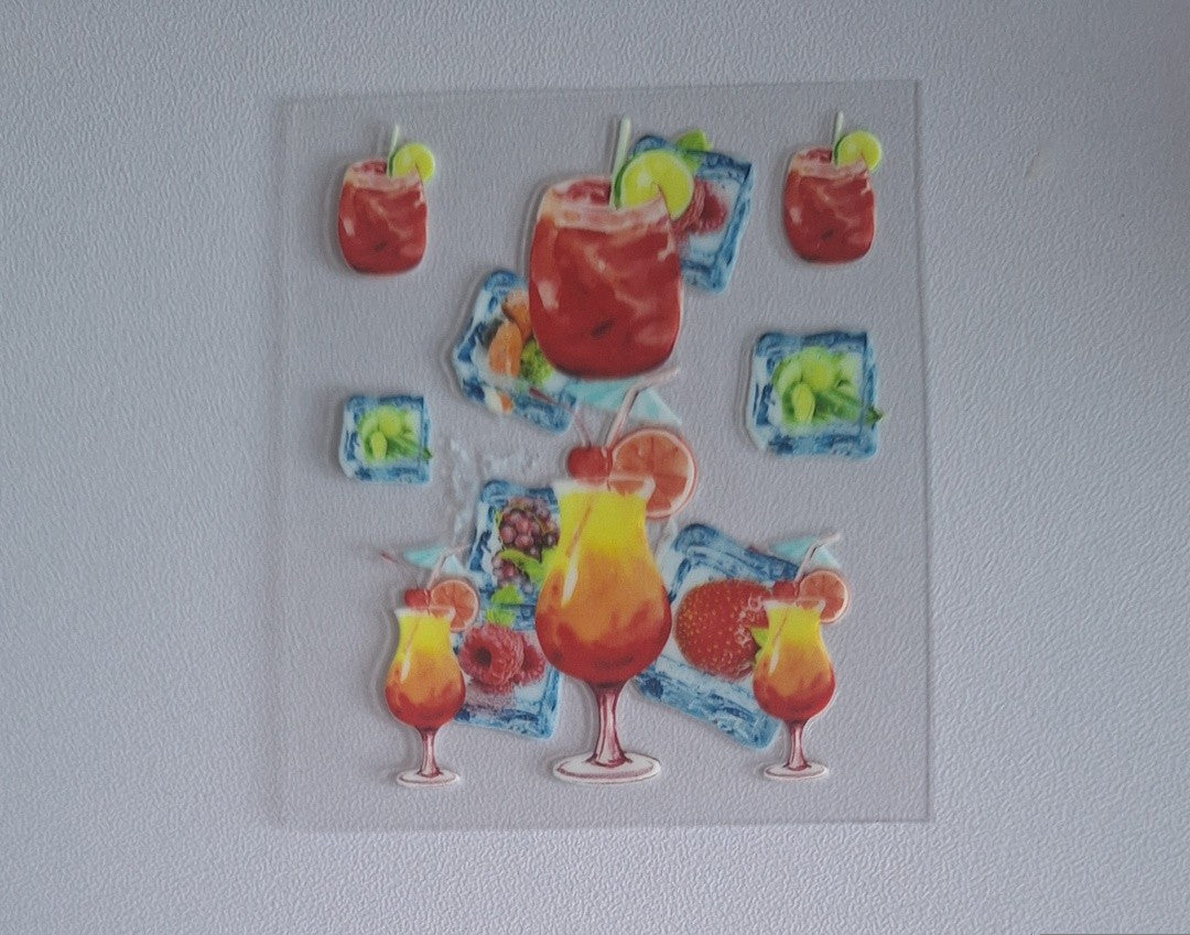 Cocktails Mini spray bottle decal