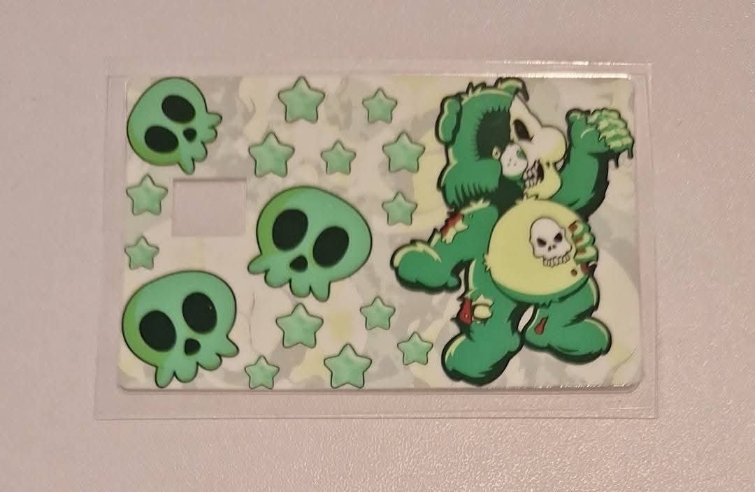 Halloween green bear Credit card wrap