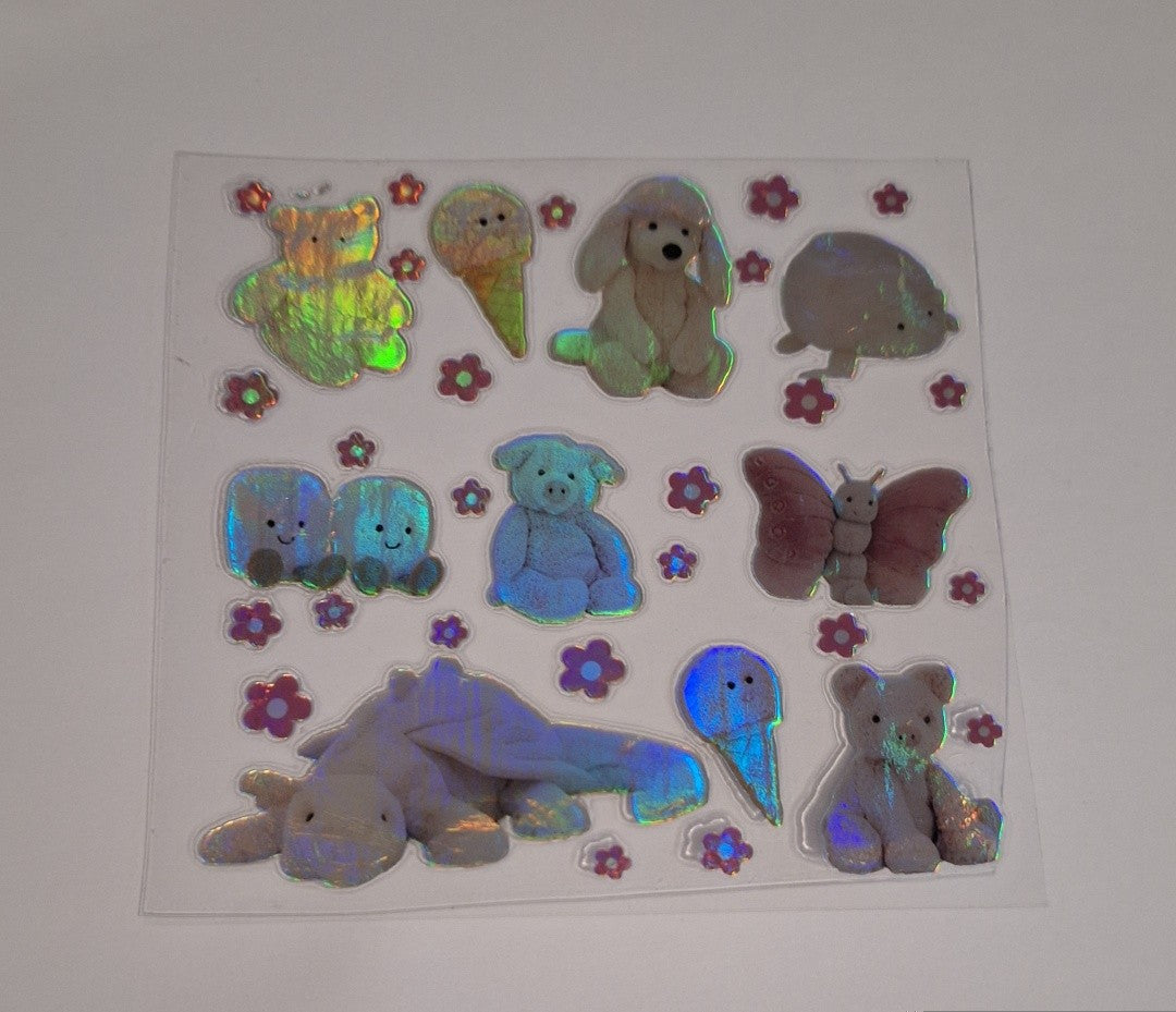 Jellycat holographic shimmer uvdtf decals
