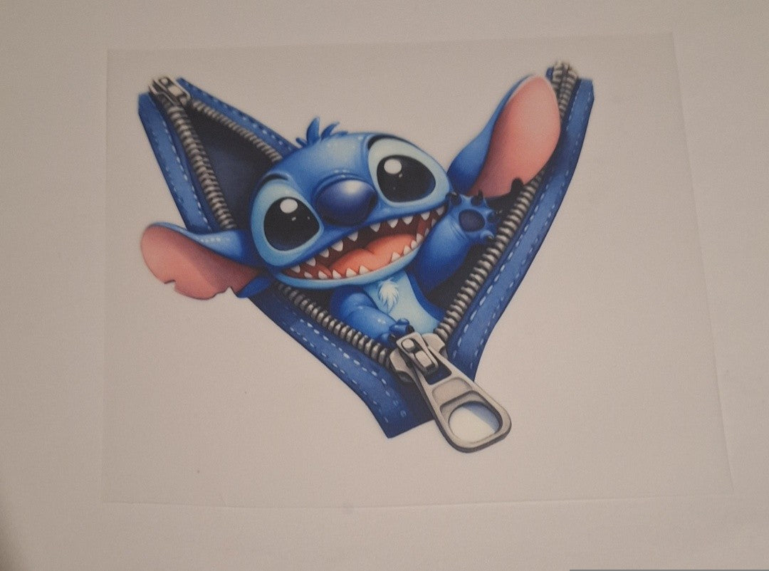 Stitch zip Pocket size heat transfers