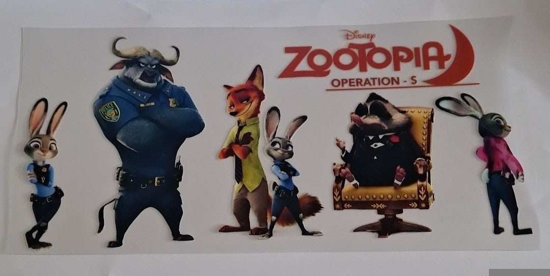 Zootopia 16oz libbey cup wrap