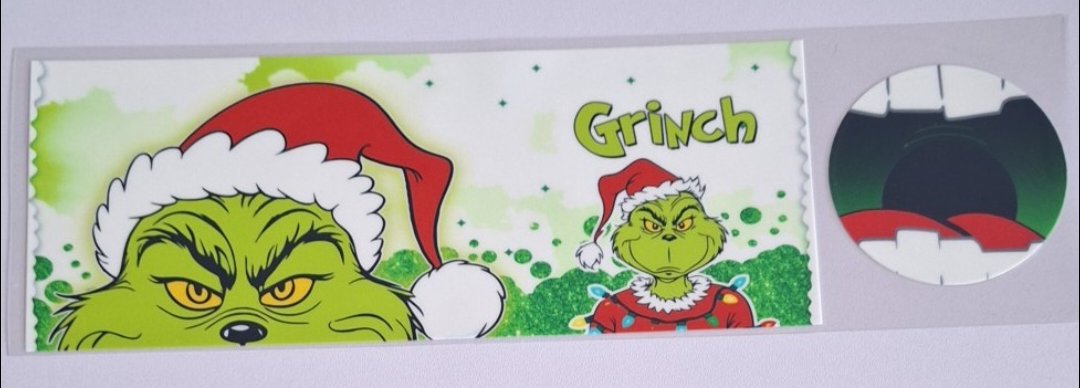 Grinch style 2 11oz Mug wrap & bottom