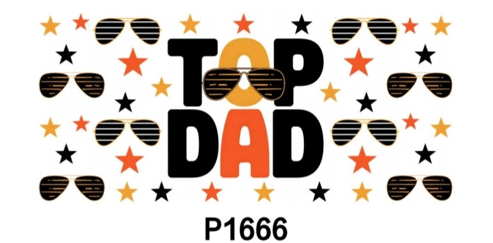 Preorder Top Dad (Sunglasses) 16oz Cup Wrap