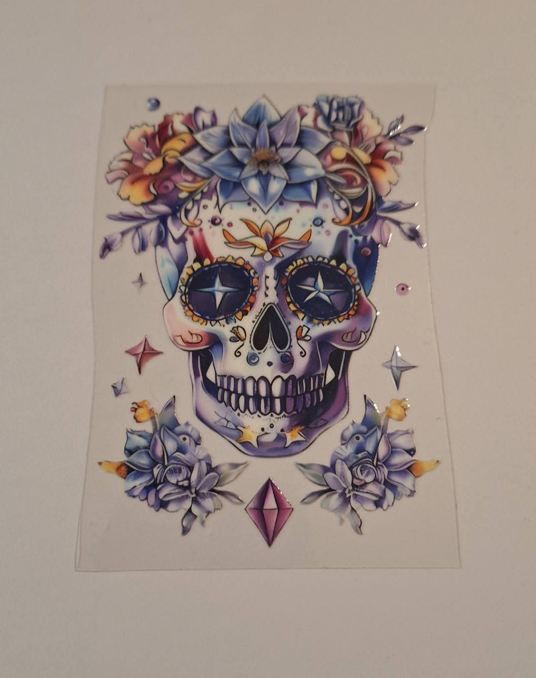 Skeleton floral 2 uvdtf decal