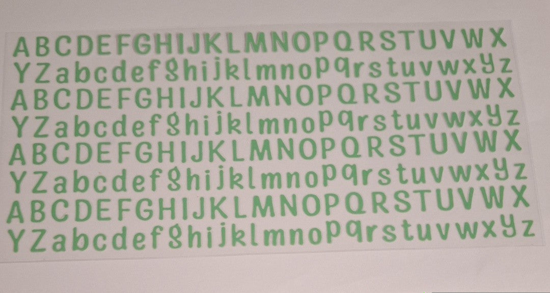 Light Green letters 16oz libbey cup wrap