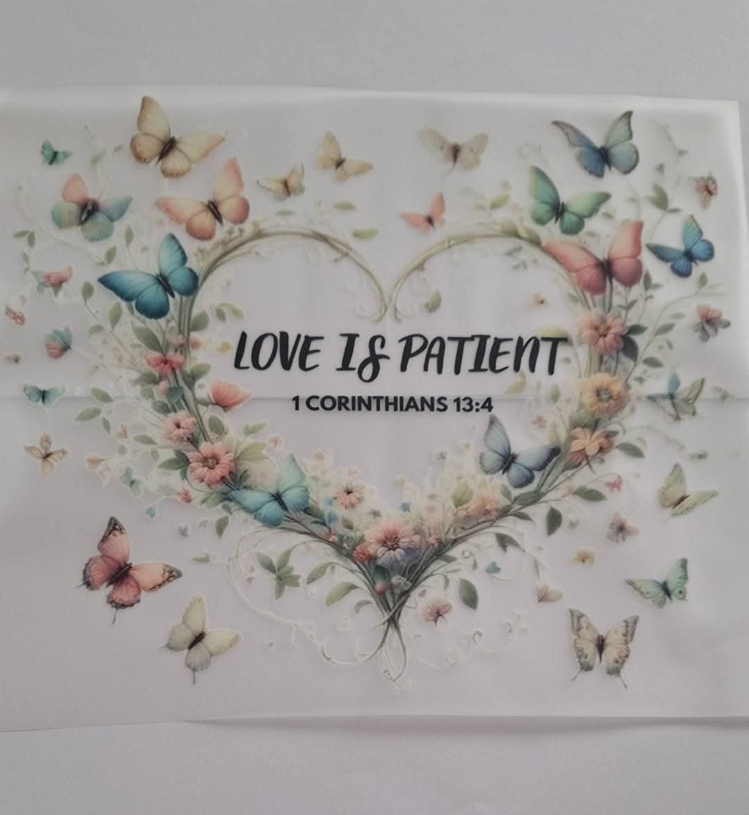 love is patient medium dtf heat transfer