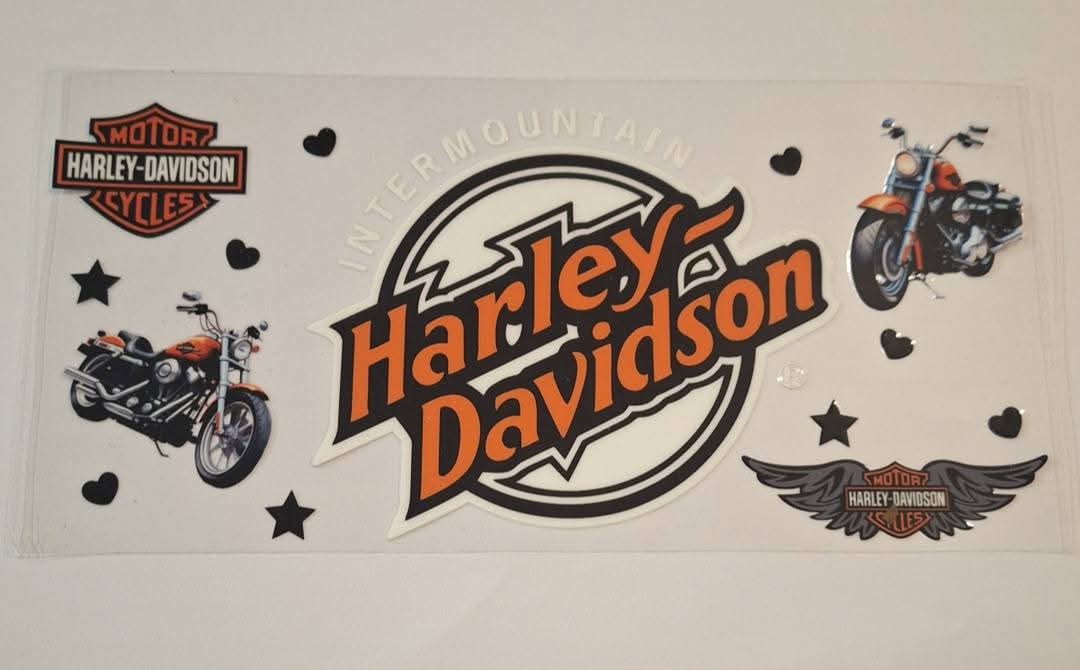 Harley davidson 16oz libbey cup wrap