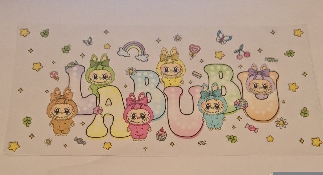 Labubu multi 16oz libbey cup wrap