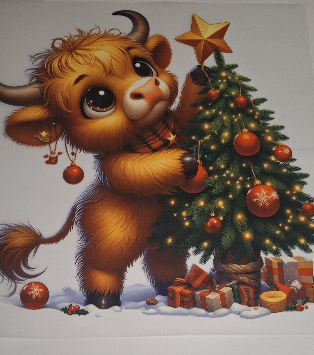 Christmas cow Large Heat Transfers