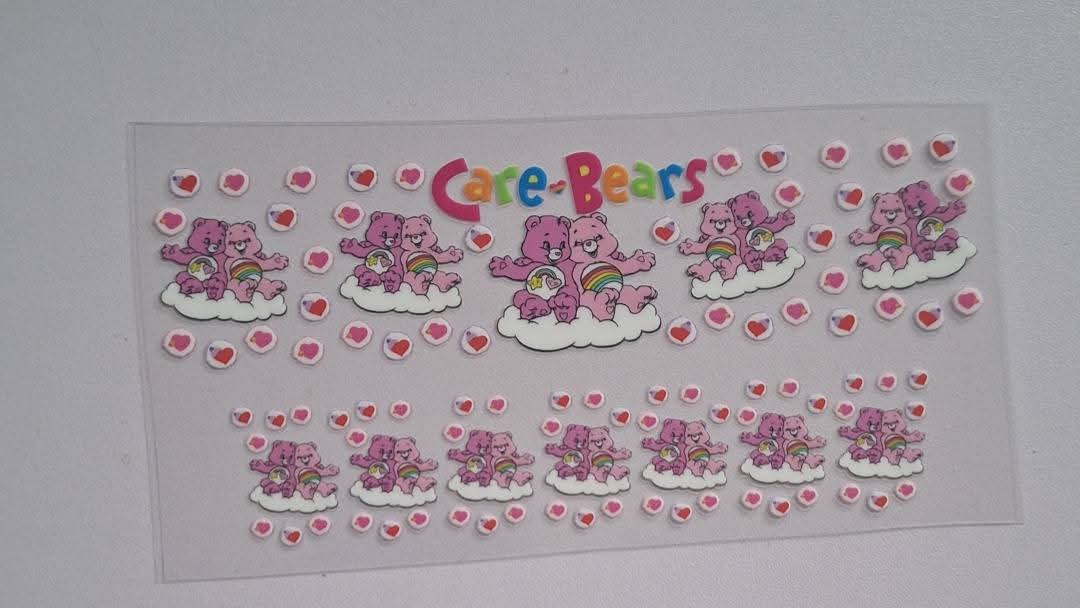 Care bears 3oz shot cup wrap