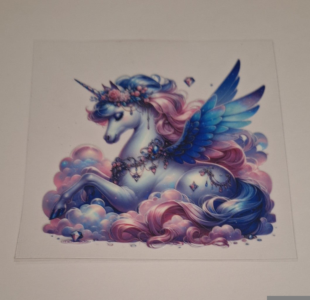 Unicorn with wings Uvdtf pocket Size Decals