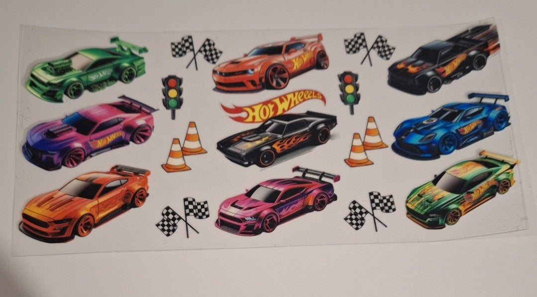 Hot wheels 16oz libbey cup wrap