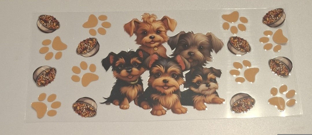Cute pups 16oz Libbey Cup Wrap