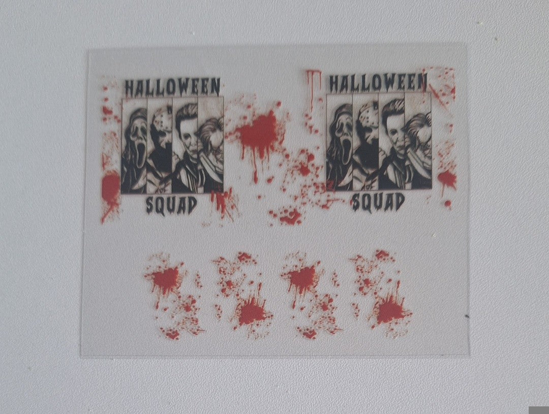 Halloween squad stanley cup keychain wrap