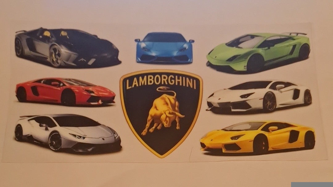 Lamborghini cars 16oz libbey cup wrap