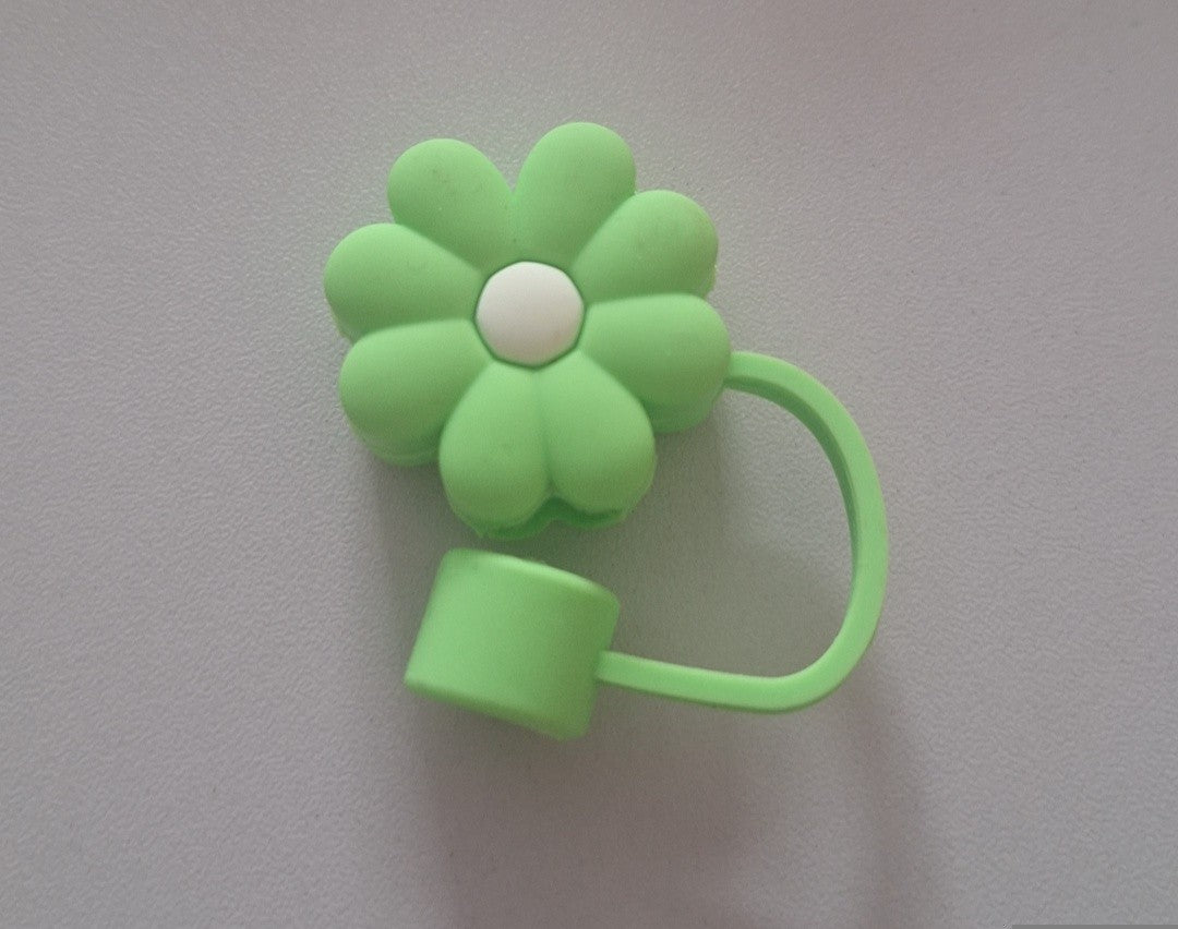 Green flower Straw stopper